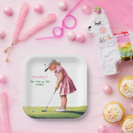 リトルプロインピンク：緑の誕生日 ペーパープレート