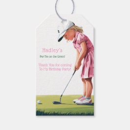 リトルプロインピンク：誕生日オン緑感謝してい ギフトタグ