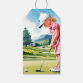 リトルプロインピンク：誕生日オン緑感謝してい ギフトタグ (裏面)