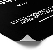 リトルプログレスやる気を起こさせる引用文 ポスター (角)