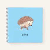 リトルヘッジホッグパーソナライズされた ノートブック (正面)