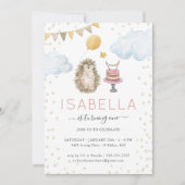 リトルヘッジホッグ最初の誕生日パーティー 招待状 (正面)