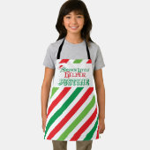 リトルヘルパーベーキング赤緑ストライプ色 エプロン (インサイチュ)