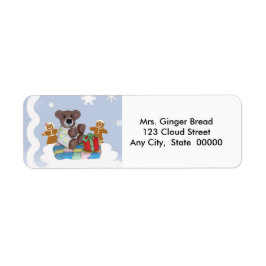 リトルベアクリスマス差出人住所ラベル ラベル