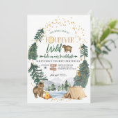 リトルベアズフーバーワイルド誕生日招待状 招待状 (スタンド正面)