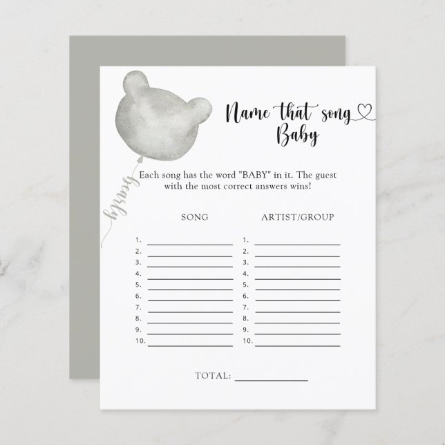 リトルベアネームそのベビーソング (正面/裏面)