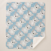 リトルベアーベイビーシャワー誕生日少年 シェルパブランケット (正面)