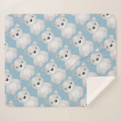 リトルベアーベイビーシャワー誕生日少年 シェルパブランケット (正面(横))