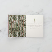 リトルベア洗練された野生の森の赤ちゃんシャワー サンキューカード (内部)