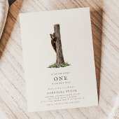 リトルベア洗練された野生の森の赤ちゃんシャワー 招待状