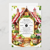 リトルベジス農家市場誕生日 招待状 (正面/裏面)