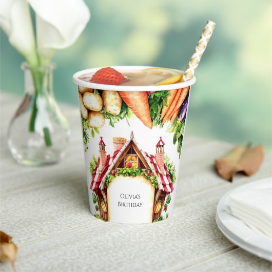 リトルベジス農家市場誕生日 紙コップ (インサイチュ)