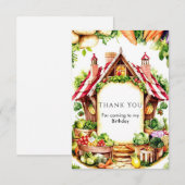 リトルベジーズ ファーマーズマーケット 誕生日 サンキューカード (正面/裏面)