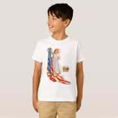 リトルベッシーロスおよびアメリカ国旗 Tシャツ (正面フル)
