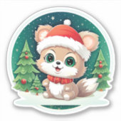 リトルベビーアニマルクリスマス魔法 シール (正面)
