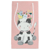 リトルベビーカウカーフカープレットフローラクラウンパステルピンク スモールペーパーバッグ (正面)