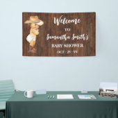 リトルベビーカウボーイウェスタンウェルカムベビーシャワー 横断幕 (トレードショー)