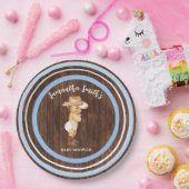 リトルベビーカウボーイウェスタンブルーベビーシャワー ペーパープレート (パーティー)