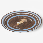 リトルベビーカウボーイウェスタンブルーベビーシャワー ペーパープレート (アングル)