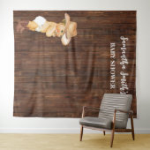 リトルベビーカウボーイウェスタンベビーシャワー背景 タペストリー (インサイチュ(横))