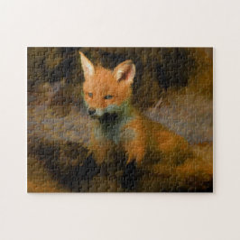 リトルベビーキツネクブポートレート ジグソーパズル