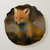 リトルベビーキツネクブポートレート ラウンドクッション (裏面)
