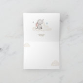 リトルベビーゾウ赤ちゃんシャワーサンキューカード サンキューカード (内部)