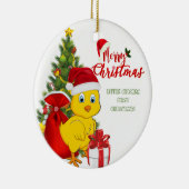 リトルベビーチキンクリスマス セラミックオーナメント (右)