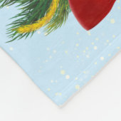 リトルベビーチキンクリスマス フリースブランケット (角)