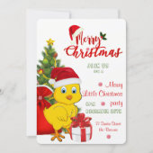 リトルベビーチキンクリスマス 招待状 (正面)