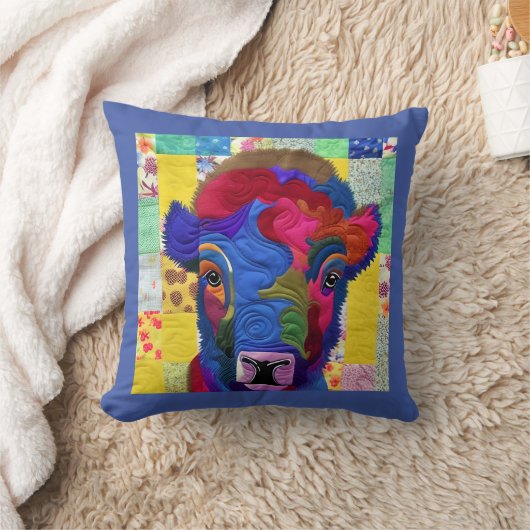 リトルベビーバイソンキルトライクデザイン クッション (ブランケット)