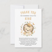 リトルベビーライオンキング男女兼用ベビーシャワー サンキューカード (正面)