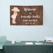 リトルベビー女性のカーボーイウエスタンウェルカムベビーシャワー 横断幕 (トレードショー)