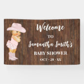 リトルベビー女性のカーボーイウエスタンウェルカムベビーシャワー 横断幕 (横)