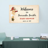 リトルベビー消防士ウェルカムベビーシャワーバナー 横断幕 (トレードショー)