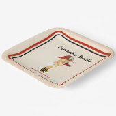 リトルベビー消防士ベビーシャワークリームレッド ペーパープレート (傾斜あり)