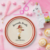 リトルベビー消防士ベビーシャワー ペーパープレート (パーティー)