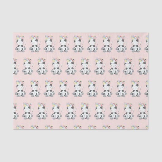 リトルベビー牛ふくらはぎフローラクラウンパターン 薄葉紙 (正面)