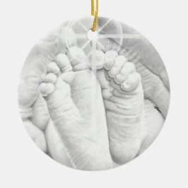 リトルベビー足 セラミックオーナメント