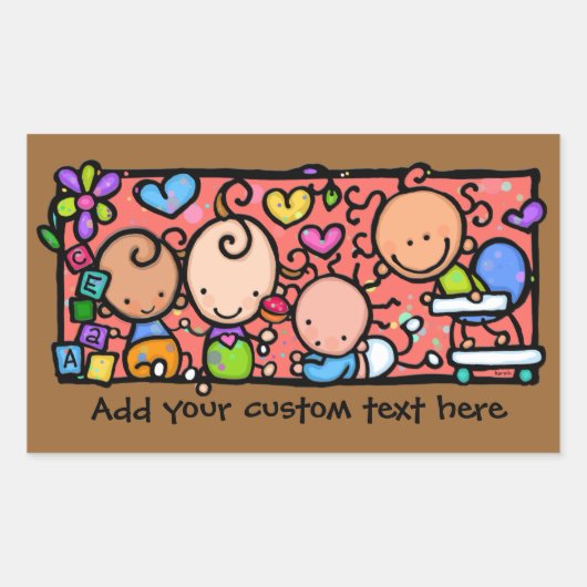 リトルベビー遊アカスタムプロモステッカー 長方形シール (正面)