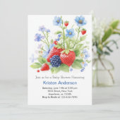 リトルベリーのブルーアドベンチャーボーイ赤ちゃんシャワー 招待状 (スタンド正面)