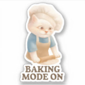 リトルベーカーキャット：コジーな朝のひもほぐしアート シール (正面)