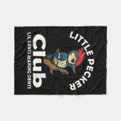 リトルペッカークラブフロントとバック フリースブランケット (正面(横))