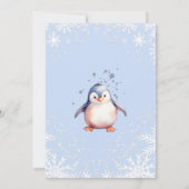 リトルペンギンがやってくる招待状、ベイビー 招待状 (裏面)