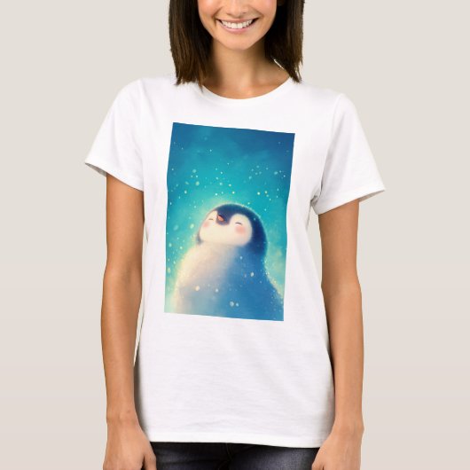 リトルペンギンのくつろぎ Tシャツ (正面)