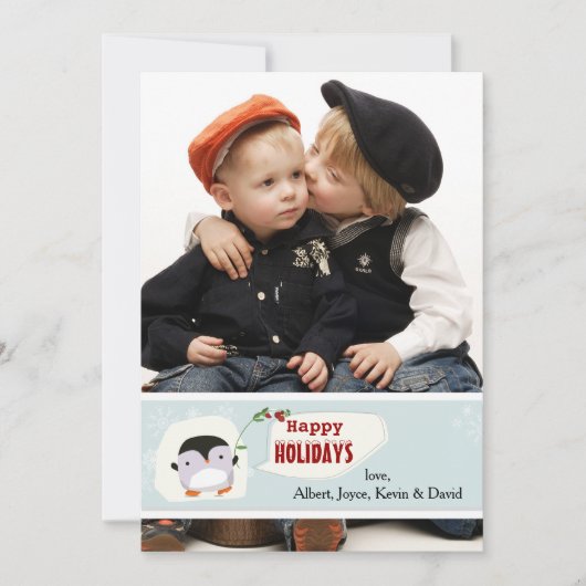 リトルペンギンフォトホリデーカード シーズンカード (正面)
