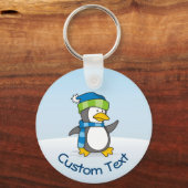 リトルペンギン歩くオンスノーキーチェーン キーホルダー (正面)