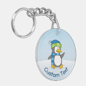 リトルペンギン歩くオンスノーキーチェーン キーホルダー (正面左)