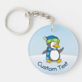 リトルペンギン歩くオンスノーキーチェーン キーホルダー (正面)
