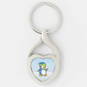 リトルペンギン歩くオン雪 キーホルダー (正面)